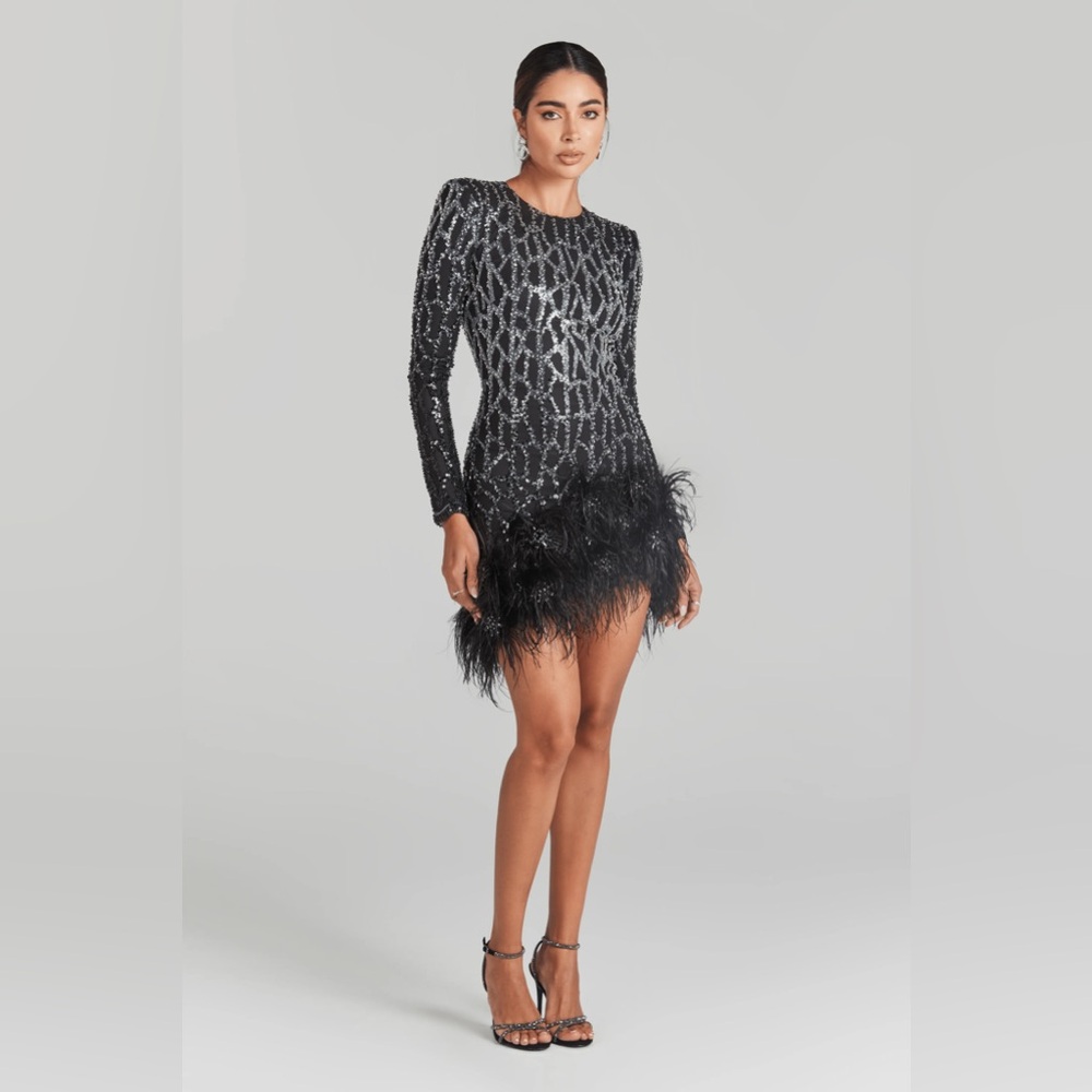 Nadine Merabi Lexi Black Dress-NWT - Picture 3 of 9